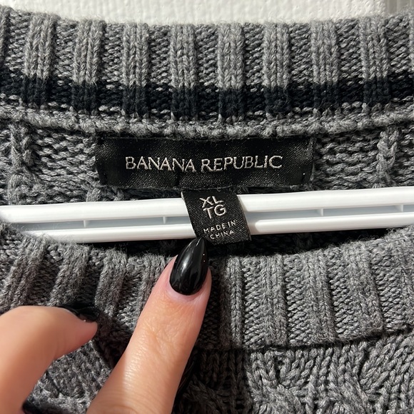 Grey knitted Banana Republic sweater - Picture 3 of 3